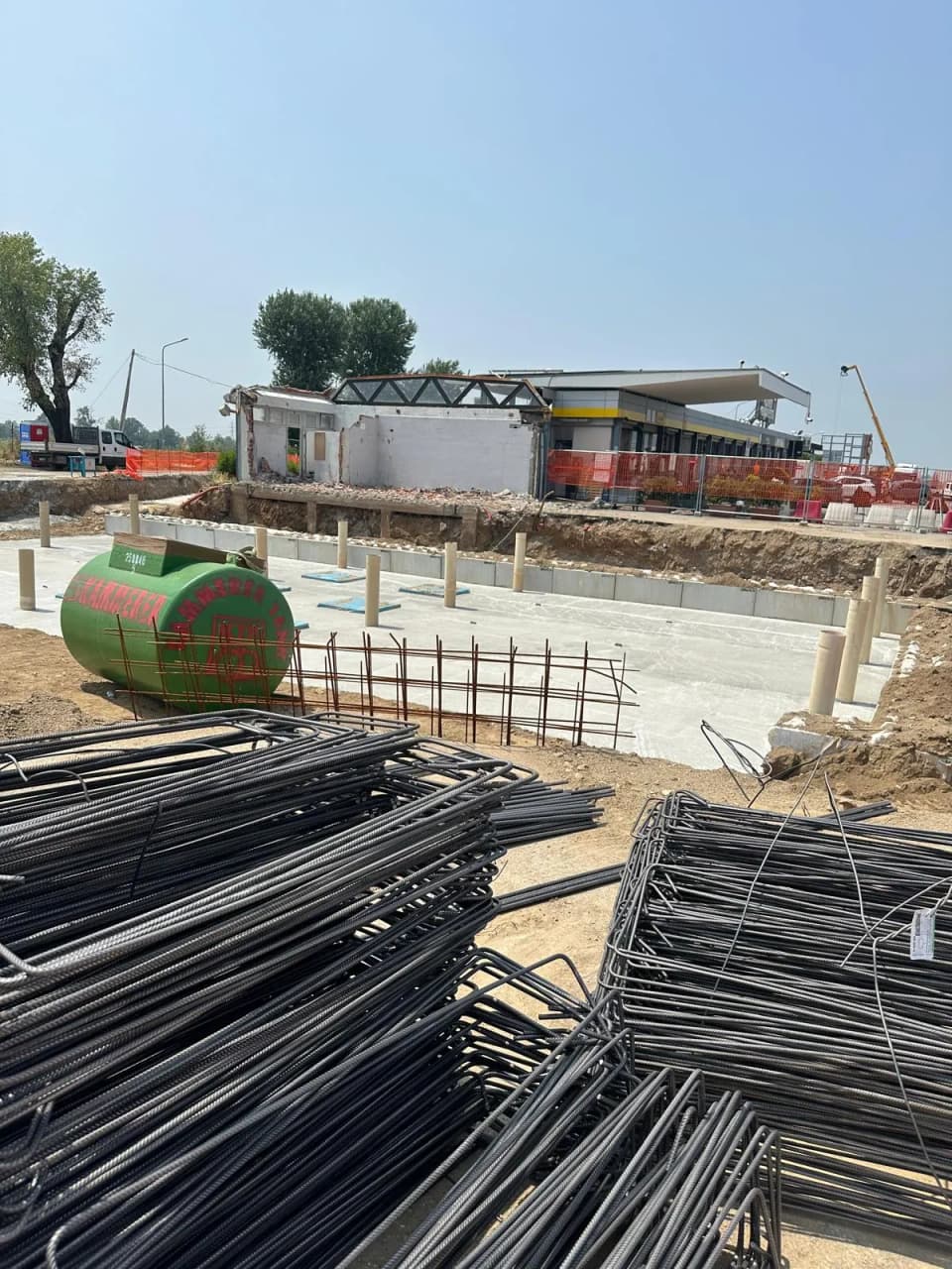Eni · Excavation and fuel tank installation · After